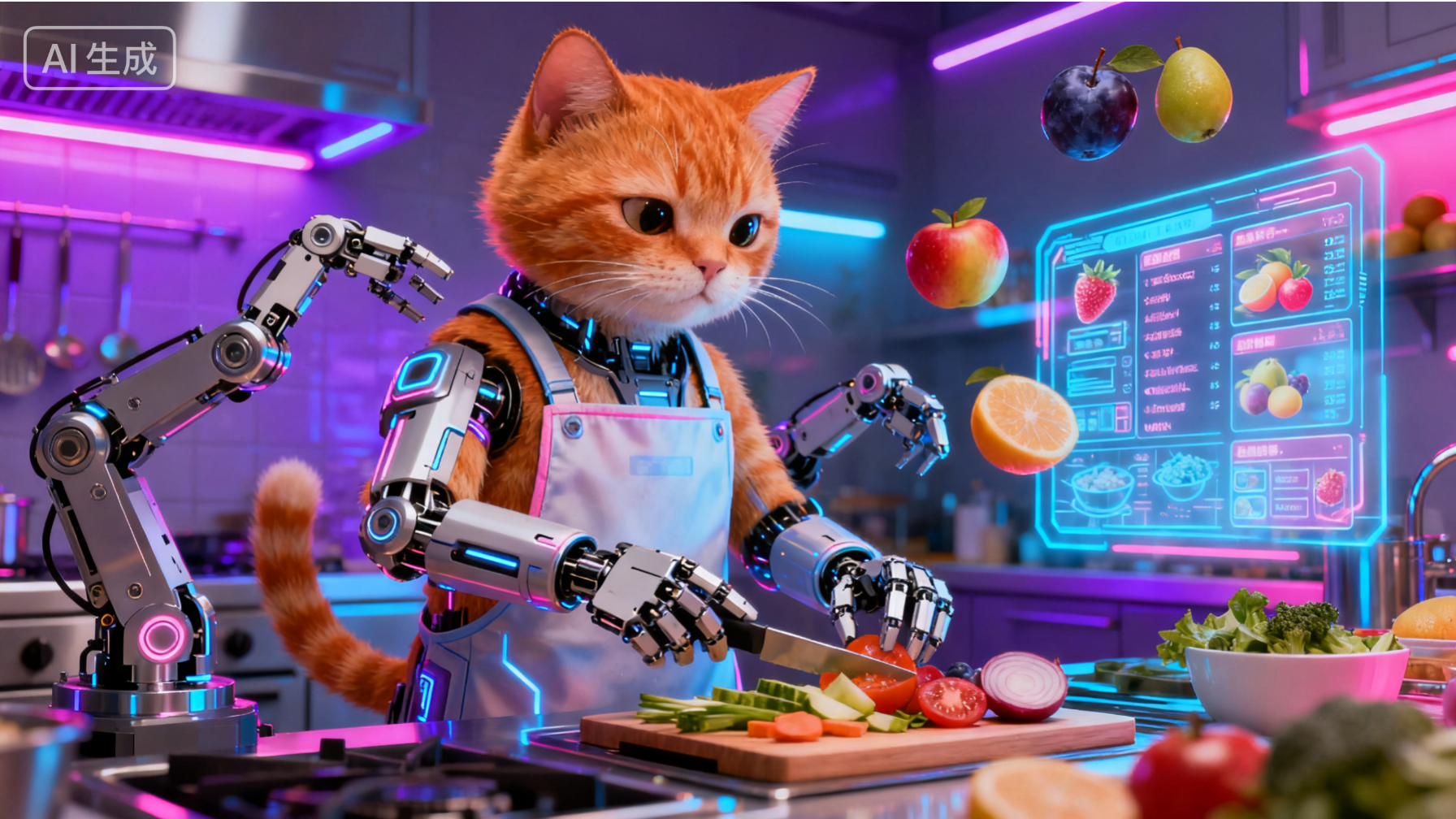 橘猫做饭动态视频【二改版本】-AI应用集