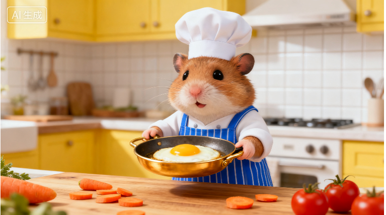 小仓鼠做饭视频【二改版本】-AI应用集