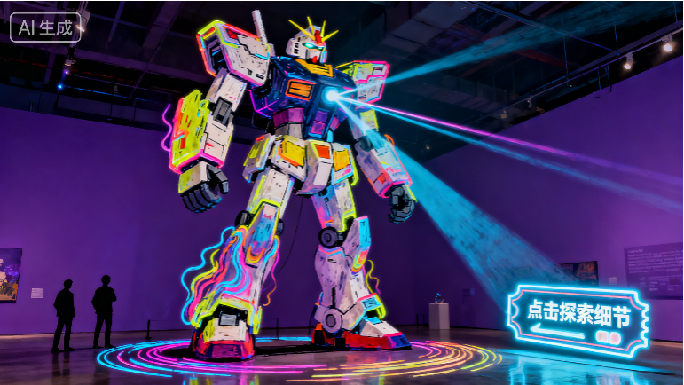 艺术展览巨型手办-AI应用集