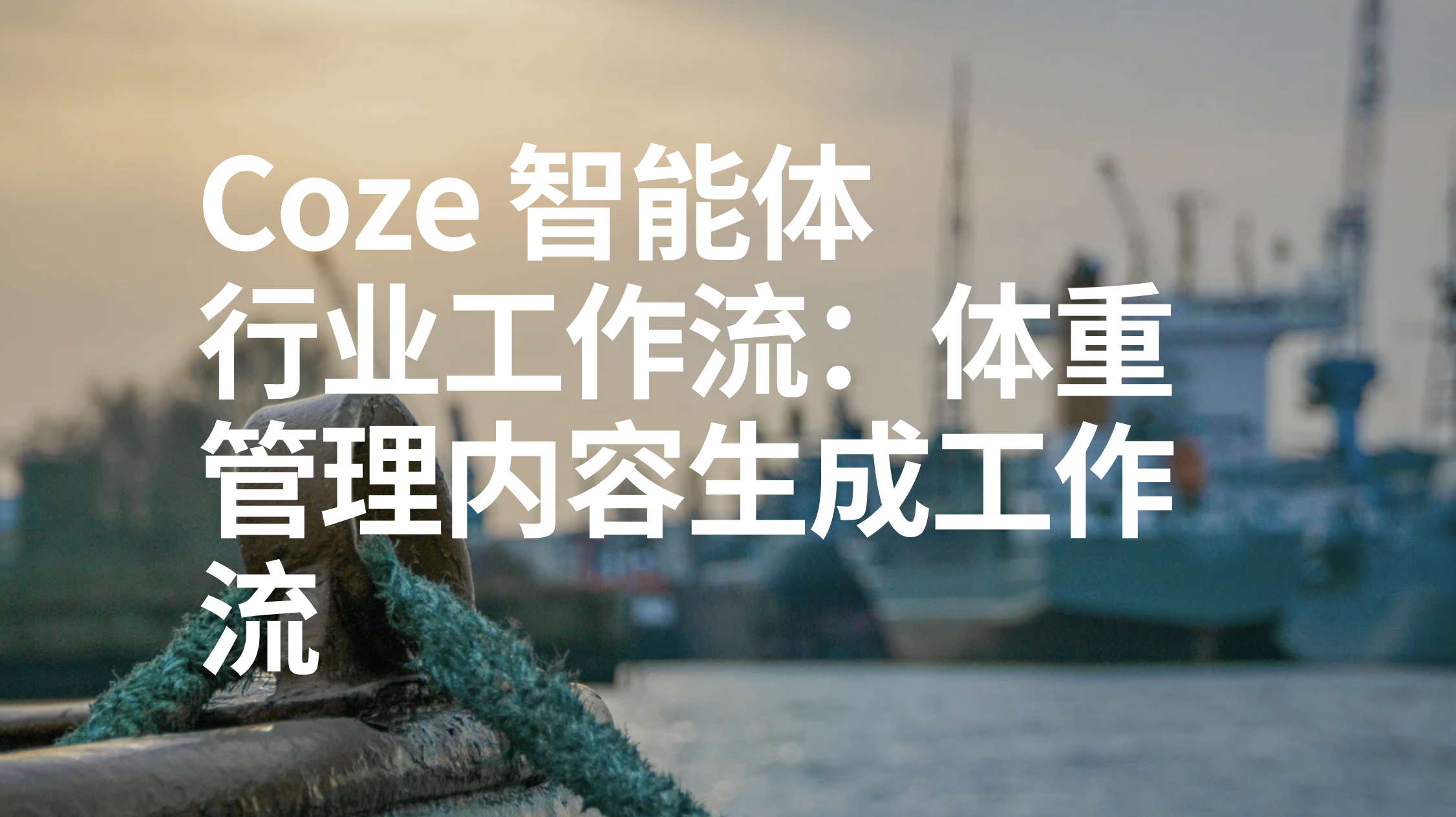 扣子coze行业工作流：体重管理内容生成工作流-AI应用集